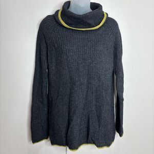 Bartolini wool Cashmere Blend Turtleneck Sweater grey gray medium Made in Italy